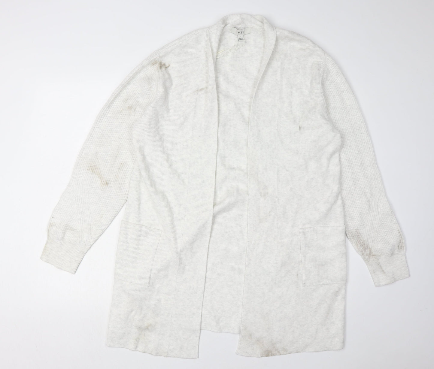 Marks and Spencer Women's Grey Cardigan Size 14
