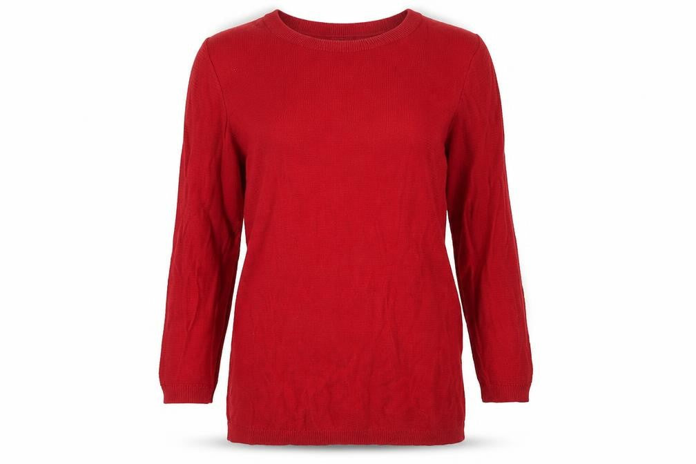 Stradivarius Women's Red Pullover Jumper, Size 8, Crew Neck