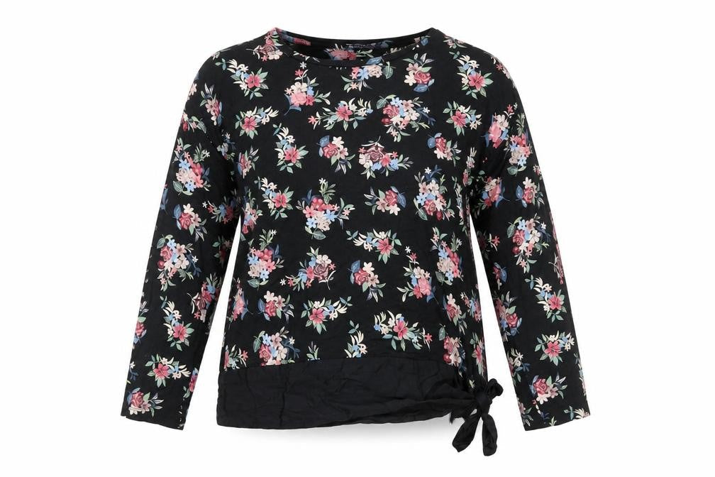 Marks & Spencer Women's Black Floral Tunic Blouse Size 14