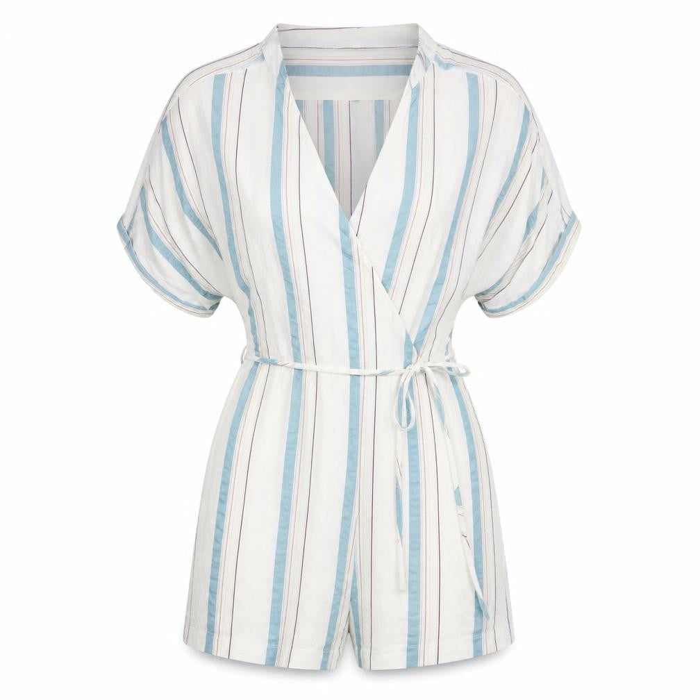 Mango Women's Multicoloured Striped Playsuit, Size 12