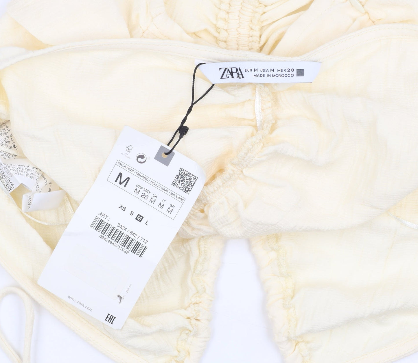 Zara Women's Ivory Camisole Tank Top, Size M, Summer