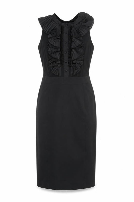 Warehouse Women Black Shift Dress Size 10 Sleeveless