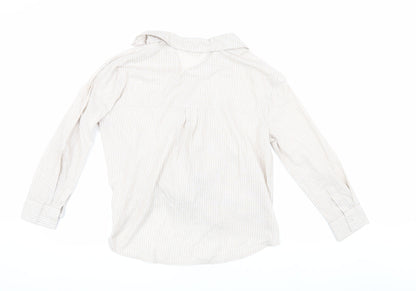 Mango Casual Women's Beige Button-Up Shirt, Size 4