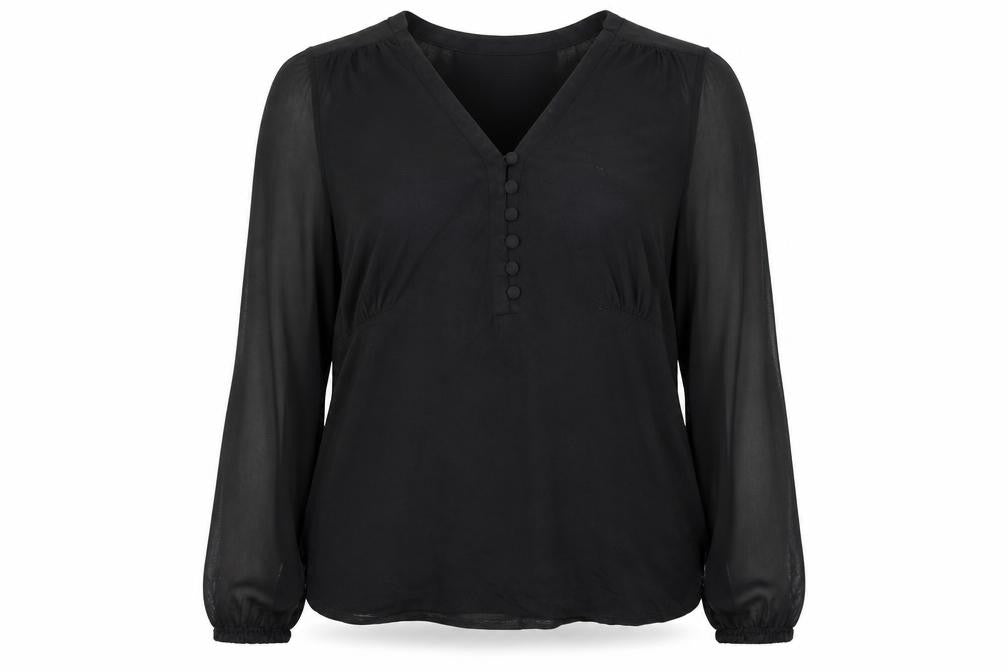Wallis Women's Black Viscose Blouse, Size 18