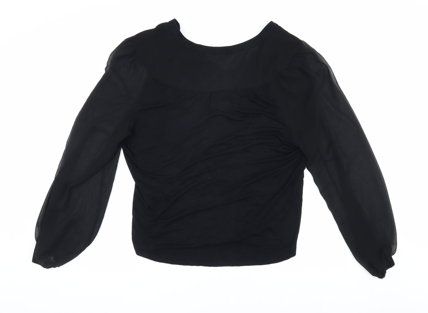 Wallis Women's Black Viscose Blouse, Size 18