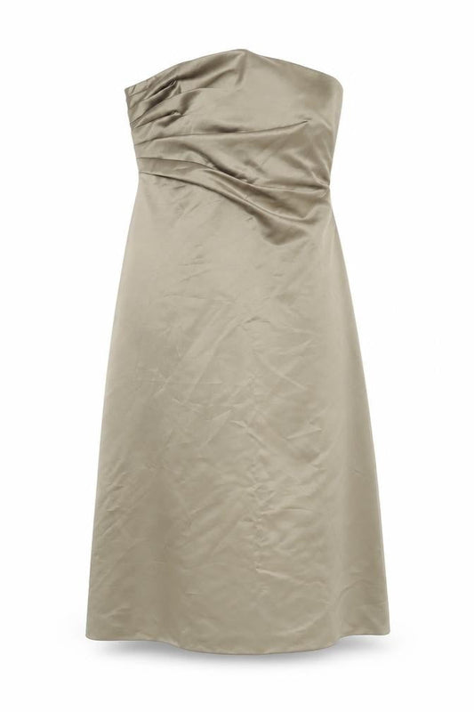 Kaleidoscope Women's Beige Strapless Midi Dress