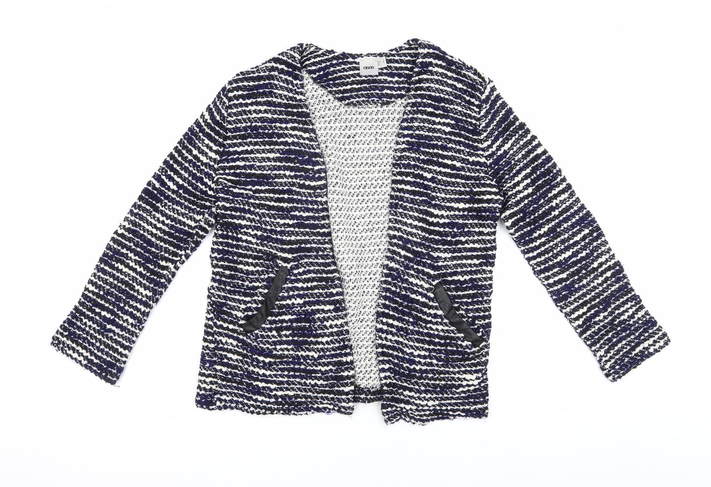 ASOS Women's Blue Striped Cardigan, Size 6