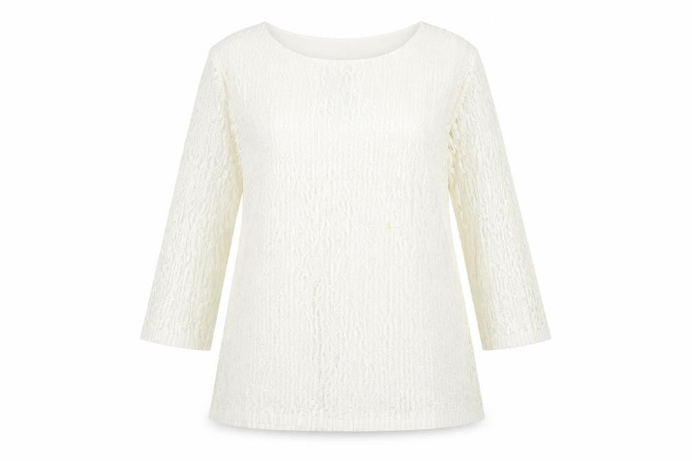 Anna Rose Women's Ivory Lace Top Medium