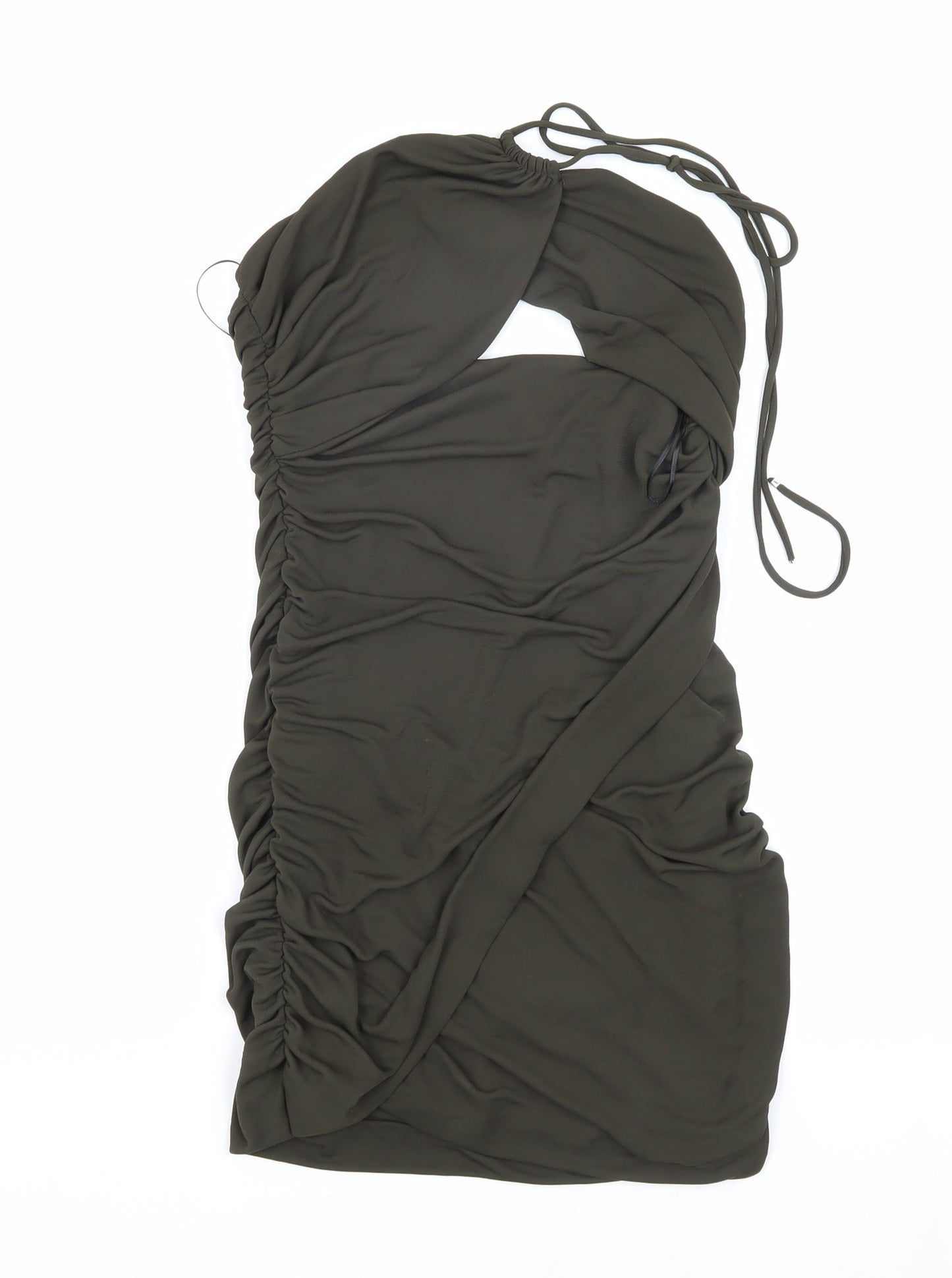 ZARA Women's Green Bodycon Dress, Size 12, Party-Ready