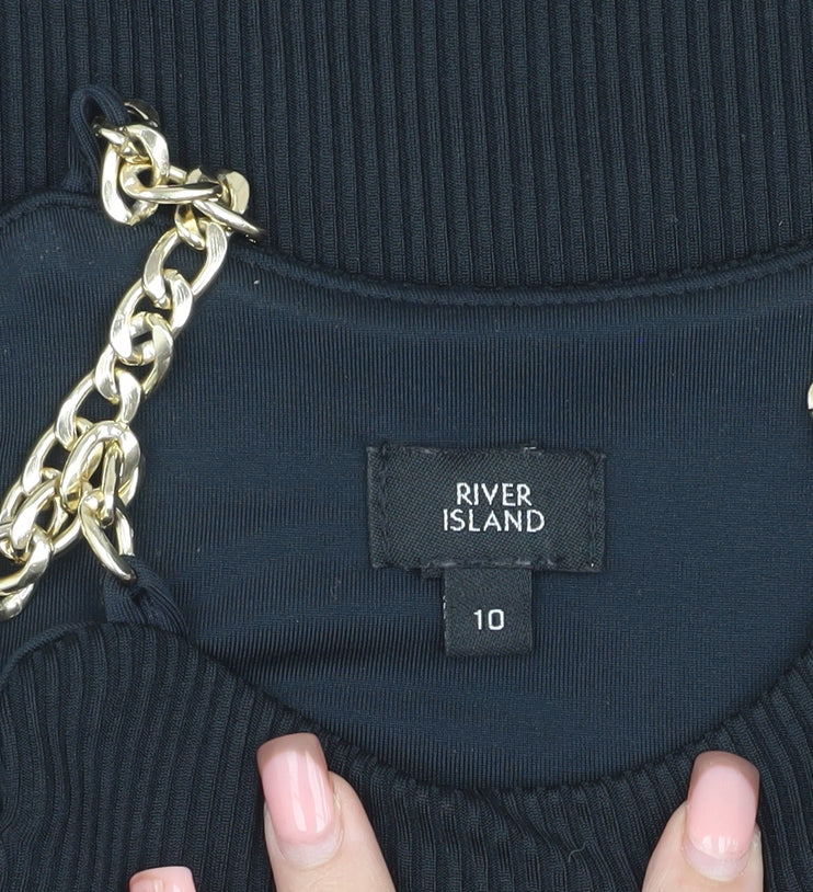 River Island Women's Black Camisole Blouse Size 10