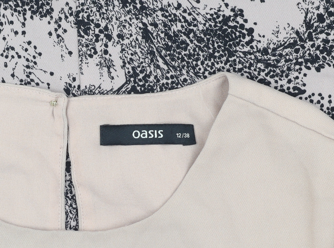 Oasis Women's Beige Floral Blouse Size 12