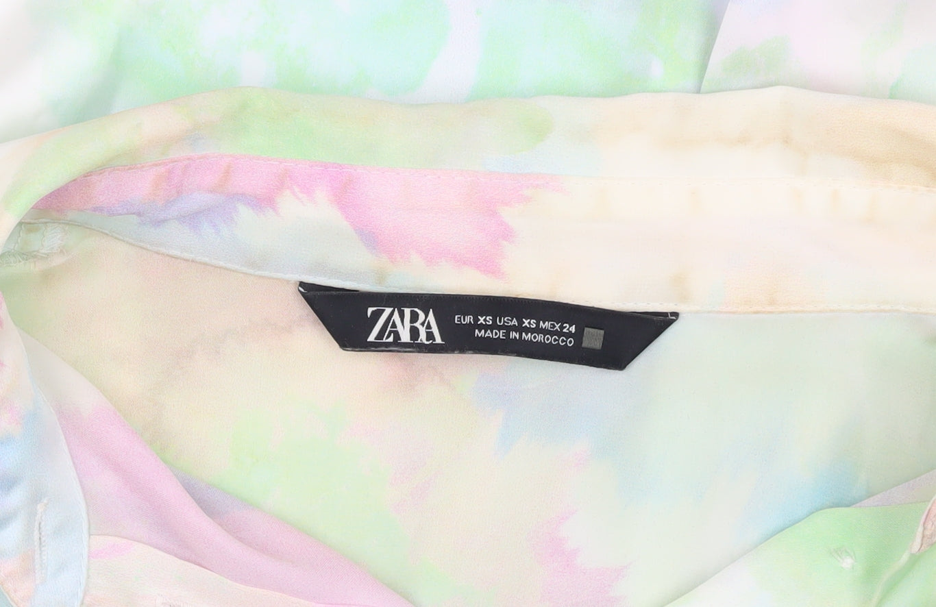 ZARA Women's Multicoloured XS Button-Up Shirt