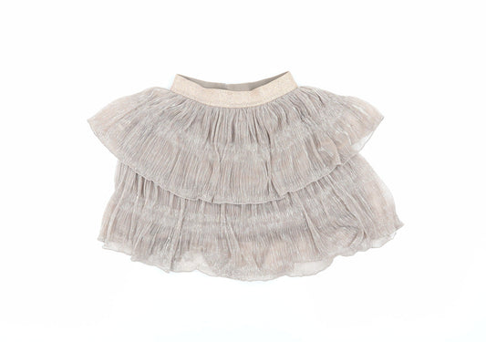 Next Girls Beige Pleated Skirt, 5 Years, Party Ready