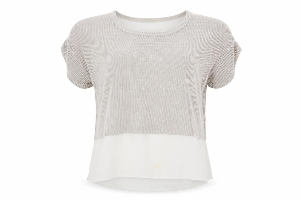 Zara Women's Beige Knit Top, Size S, Short Sleeve