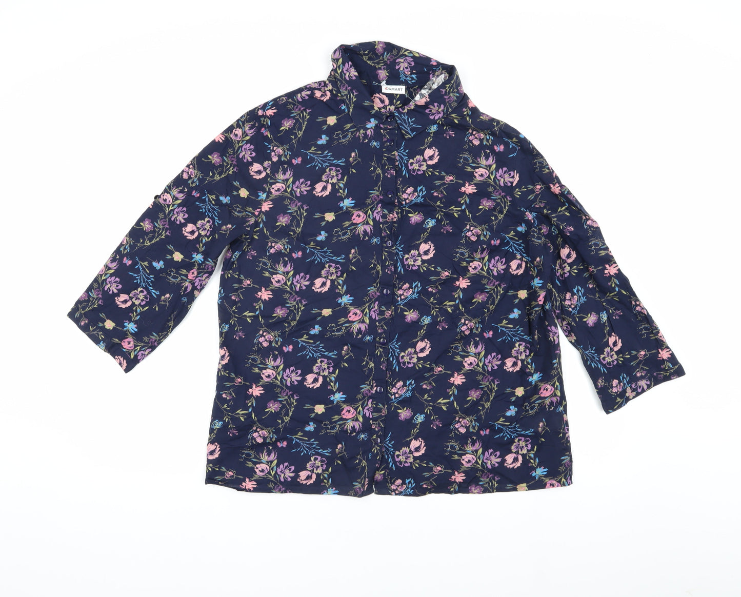 Damart Women's Floral Blouse, Size 16, Multicoloured