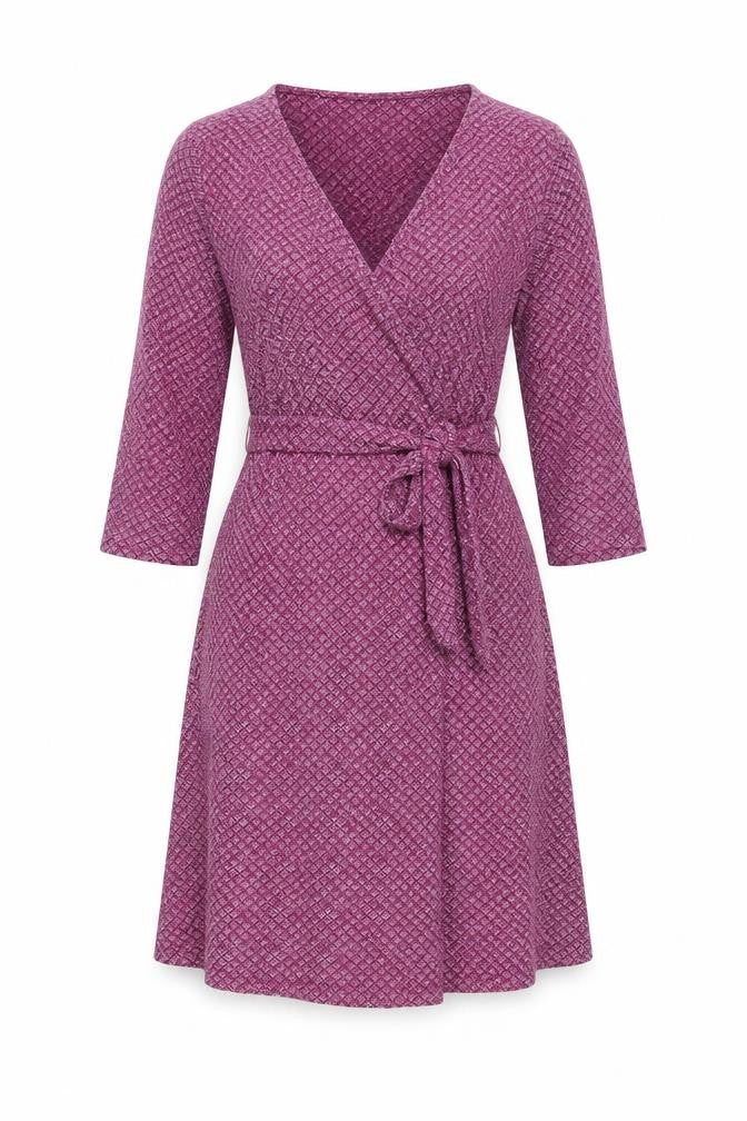 Fat Face Women's Purple Geometric Wrap Dress Size 10