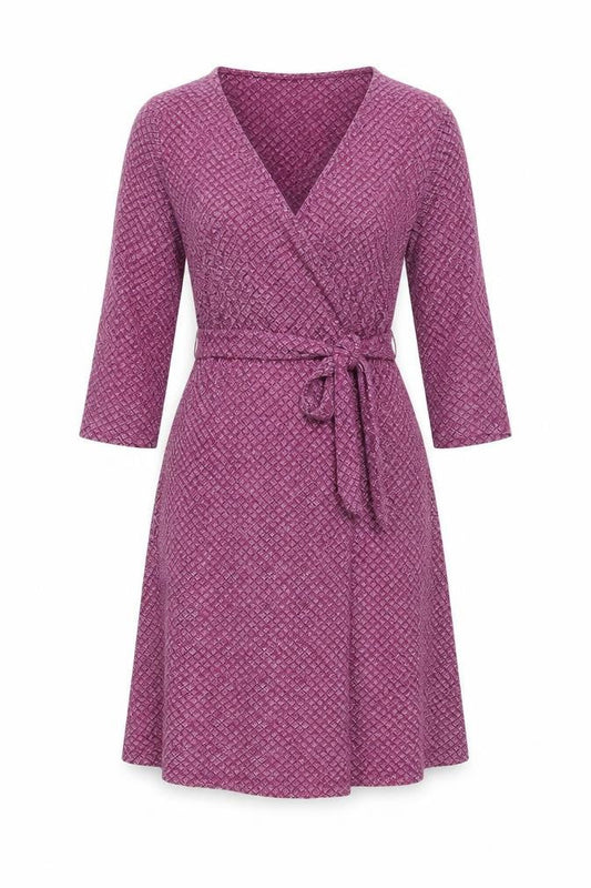 FatFace Women's Purple Geometric Wrap Dress Size 10