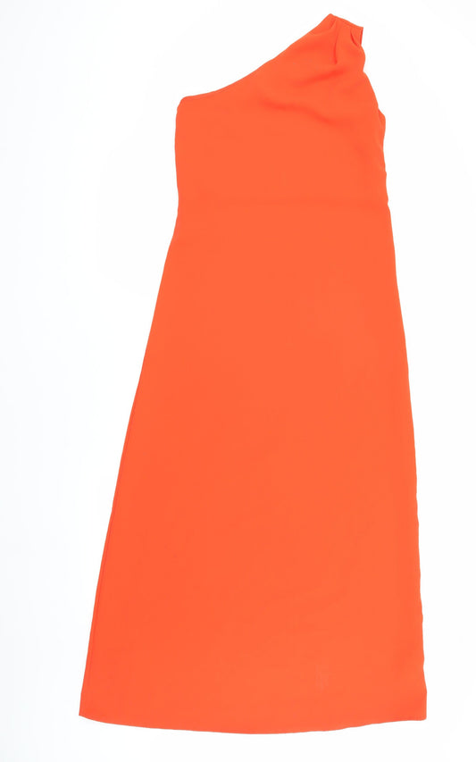 Marks and Spencer Women's Orange One Shoulder Midi Dress