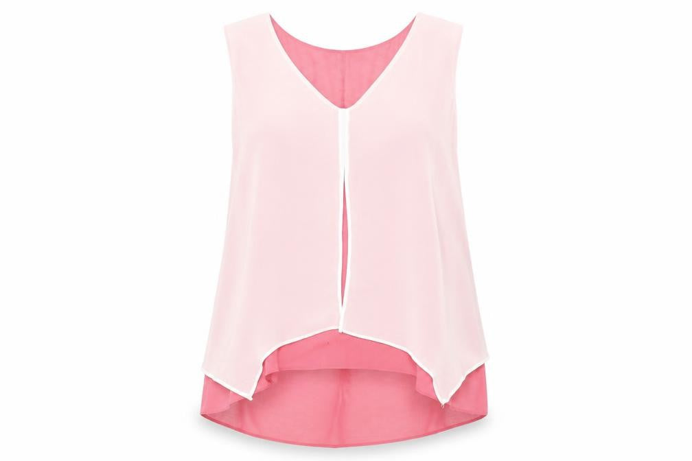 Kaleidoscope Women's Pink Tank Top Size 14 V-Neck