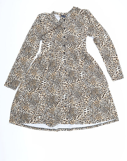 Additional front view of French Connection Women's Multicoloured Animal Print Dress, size 10