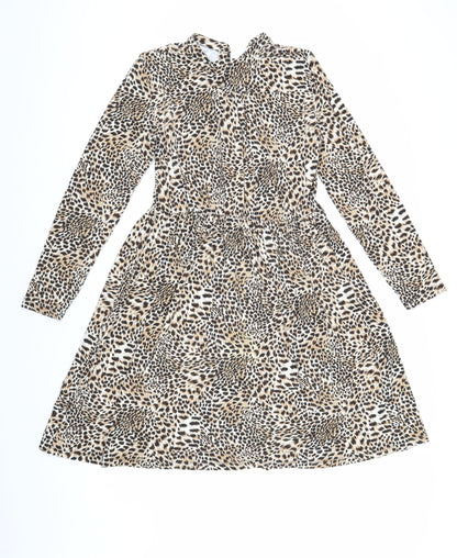 Back view of French Connection Women's Multicoloured Animal Print Dress, size 10