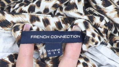 Close-up detail of French Connection Women's Multicoloured Animal Print Dress, size 10