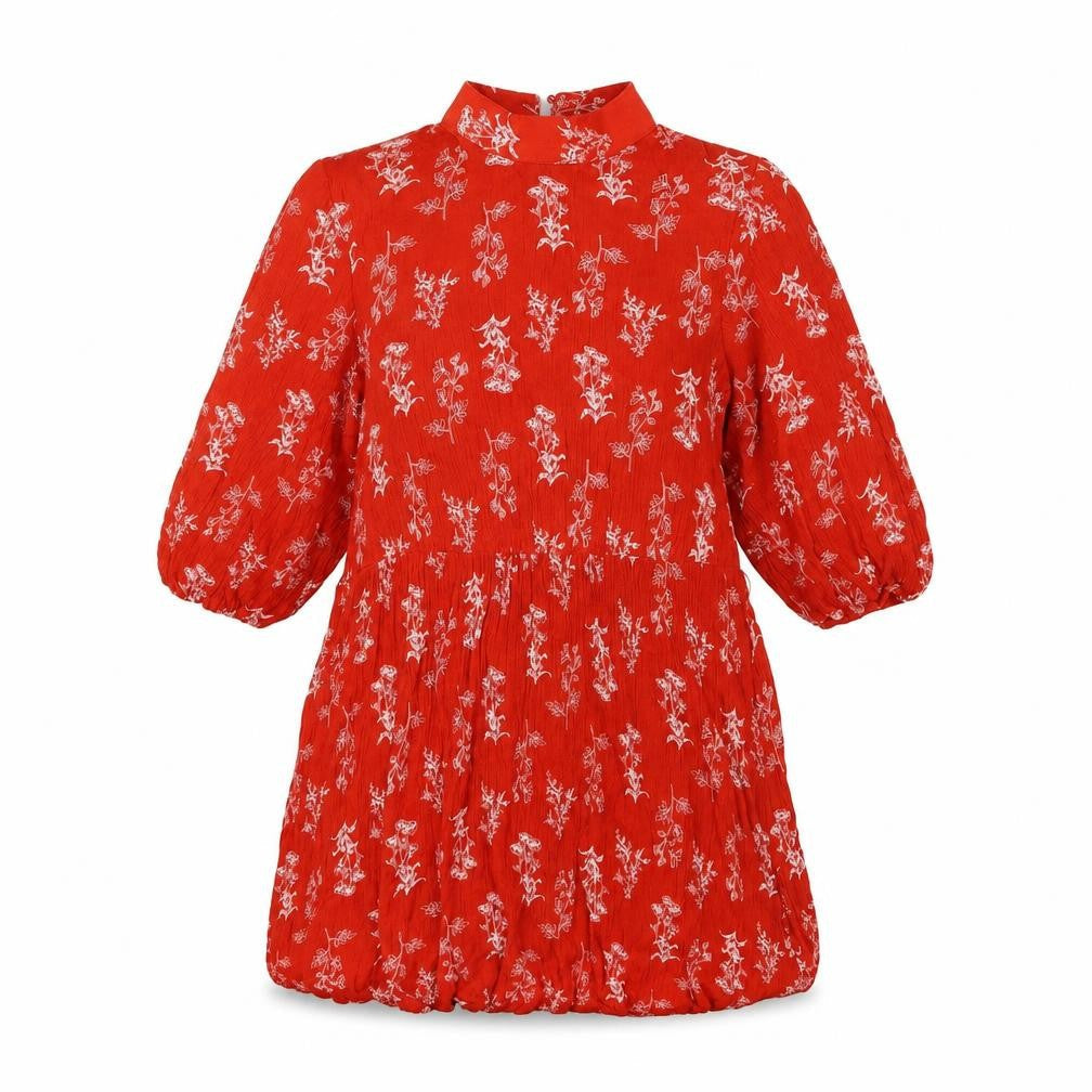 Lost Ink Women's Red Floral 3/4 Sleeve Dress Size 12