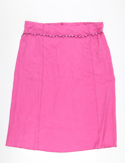 Ann Harvey Women's Pink Plus Size Beaded Skirt