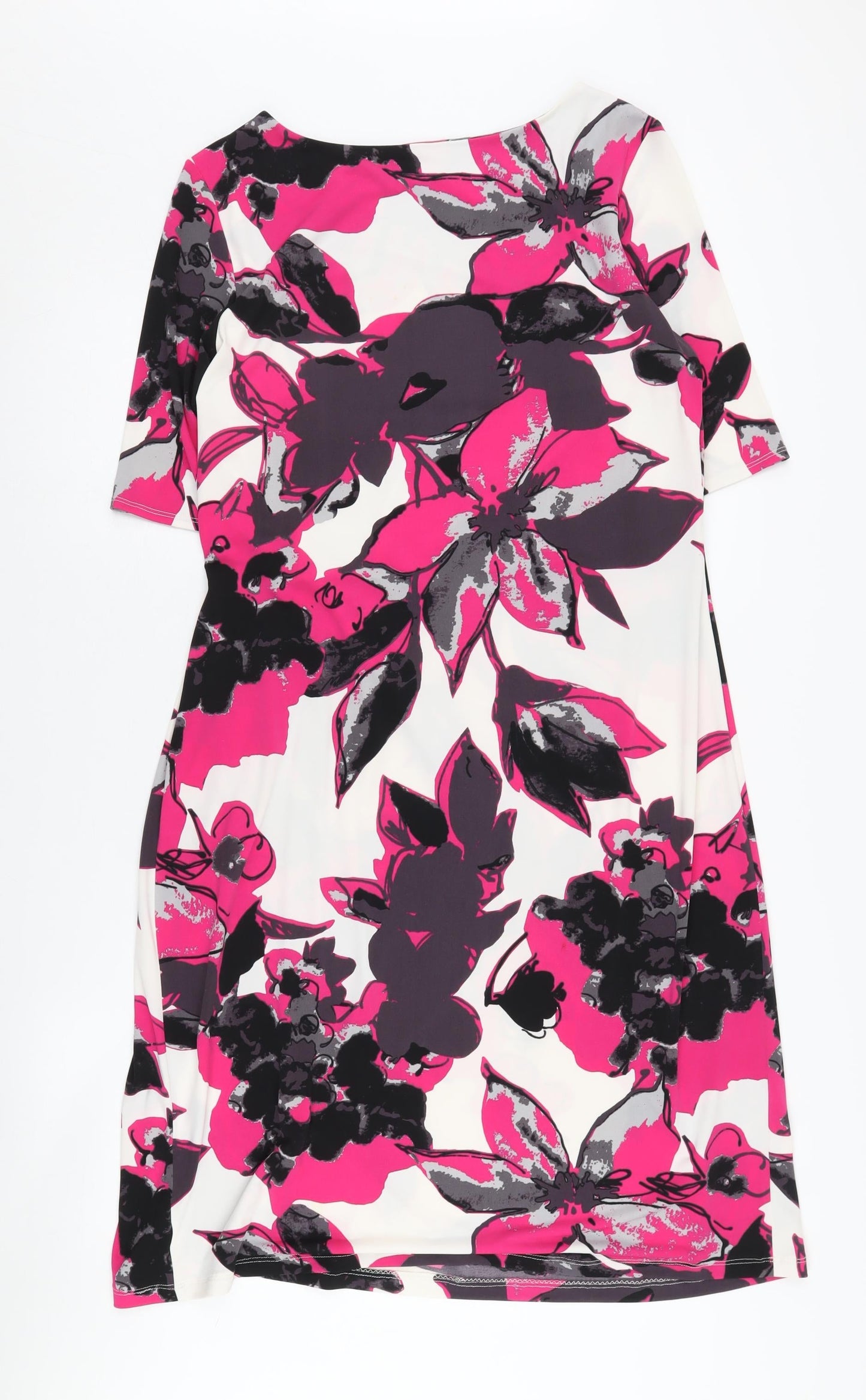 Marks and Spencer Women's Pink Floral Dress UK 16