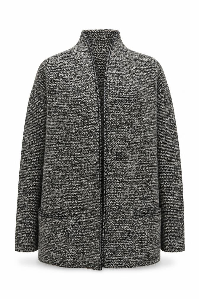 Maison Scotch Women's Grey Chunky-Knit Jumper, Size 4