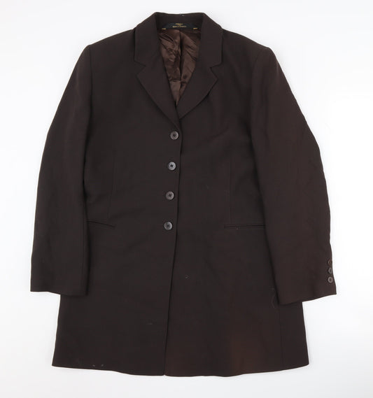 Marks & Spencer Women's Brown Wool Suit Jacket Size 14