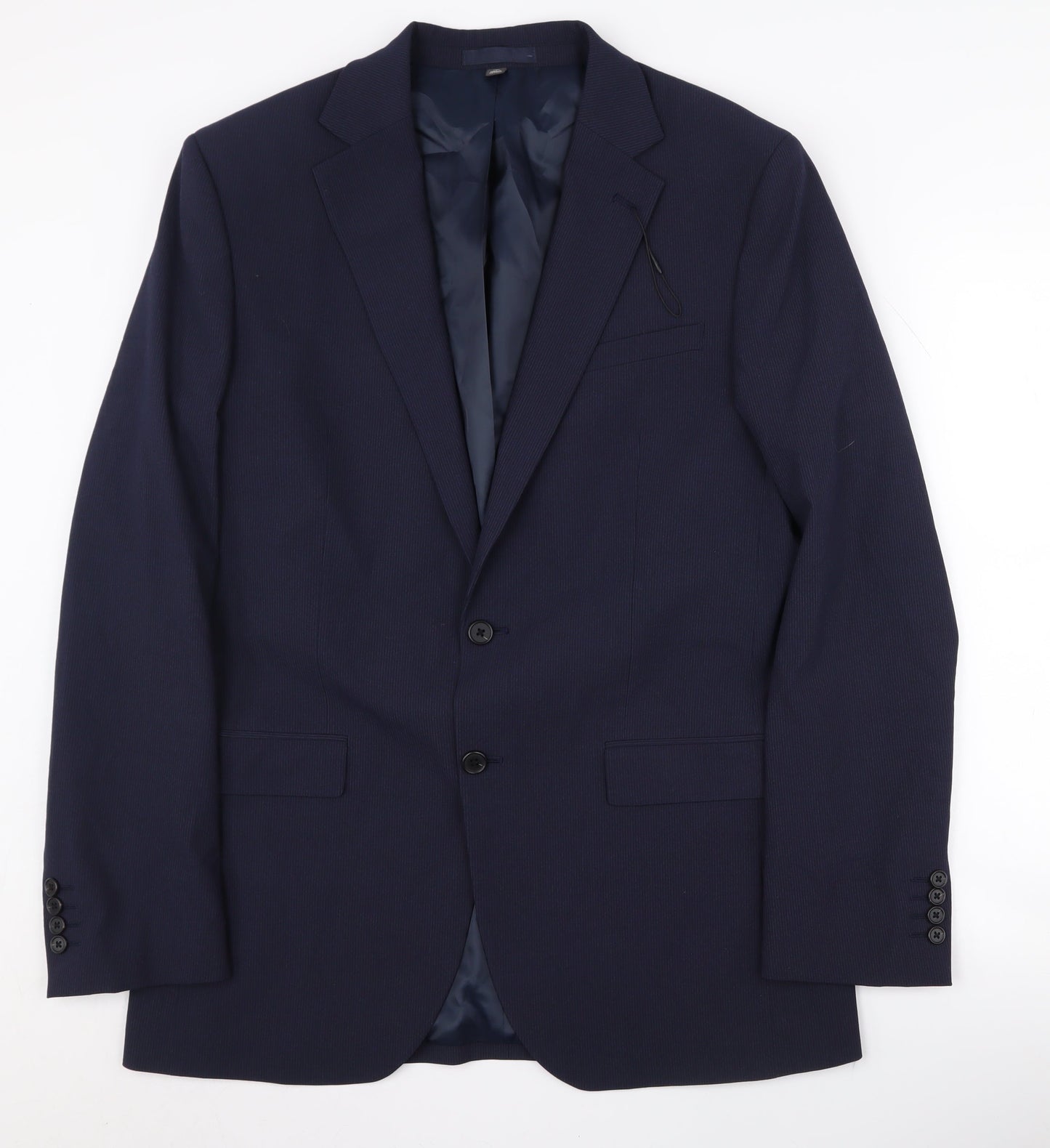 Marks and Spencer Men's Blue Single-Breasted Blazer 40L