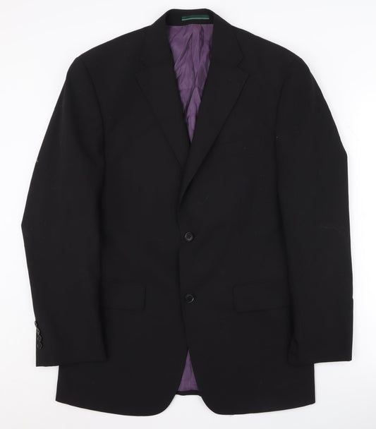 Greenwoods Black Men's Blazer, Size 38R Formal Jacket