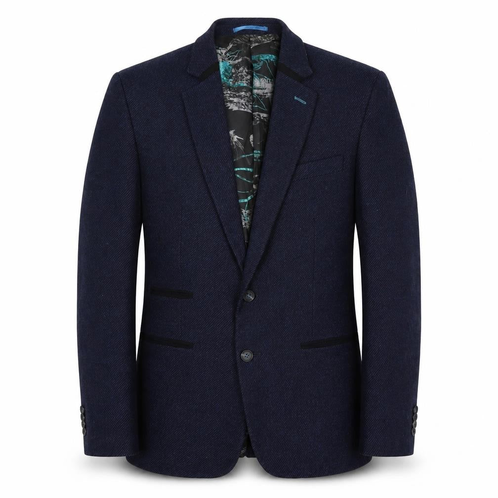 Mishmash Men's Blue Blazer, Size 42, Stylish Jacket
