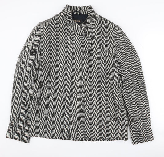 Jaeger Women's Black Herringbone Jacket Size 10