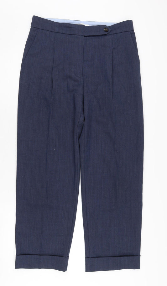 Marks and Spencer Women's Blue Straight Trousers Size 12