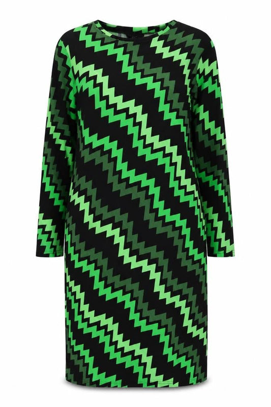 New Look Women's Multicoloured Chevron Dress, Size L
