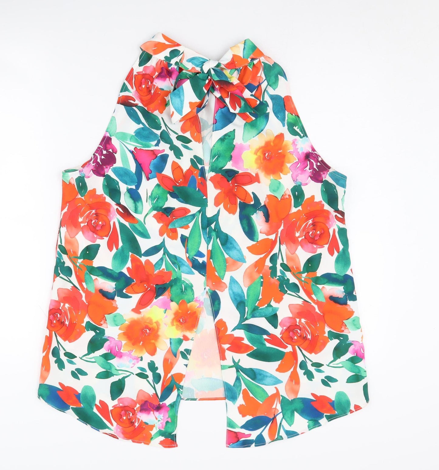 Roman Women's Floral Halter Sleeveless Blouse