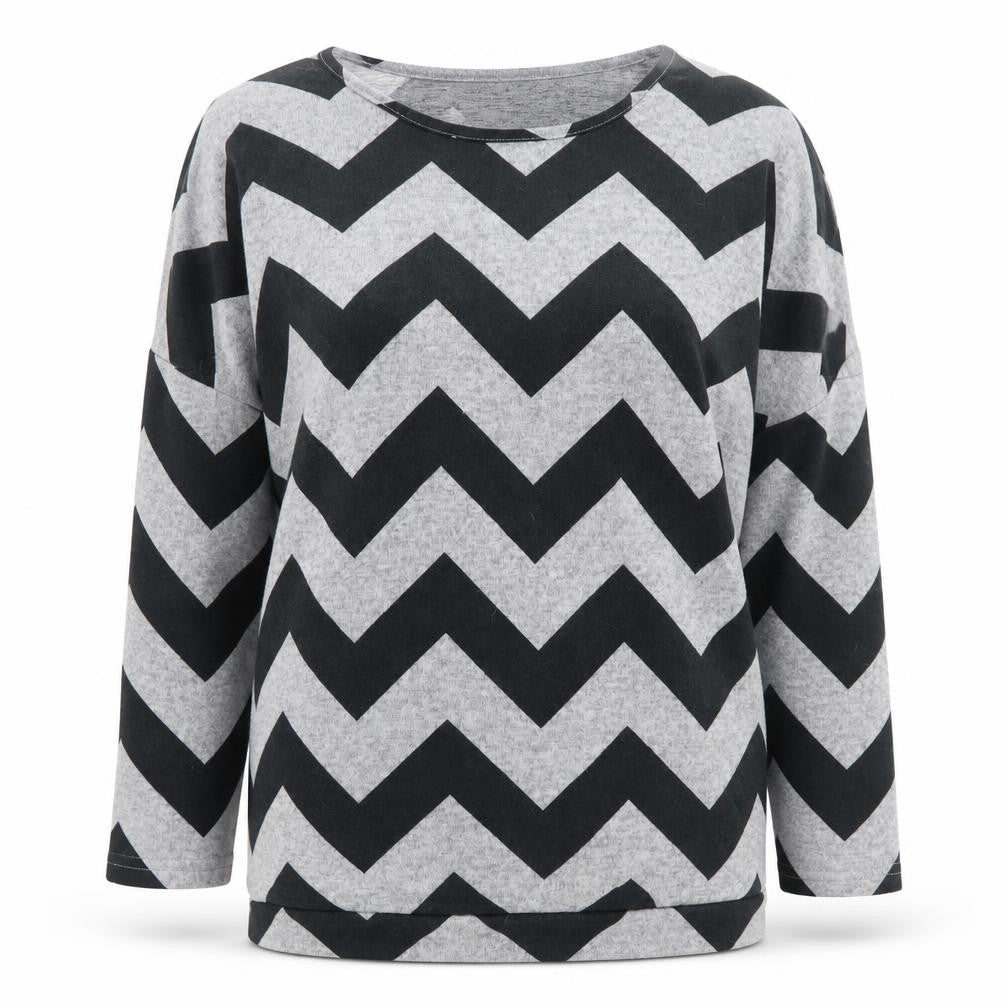Apricot Women's Grey Chevron Pullover Jumper UK 12
