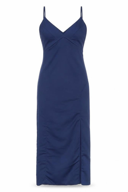 Lipsy Women's Blue Slip Dress Size 6 V-Neck Party