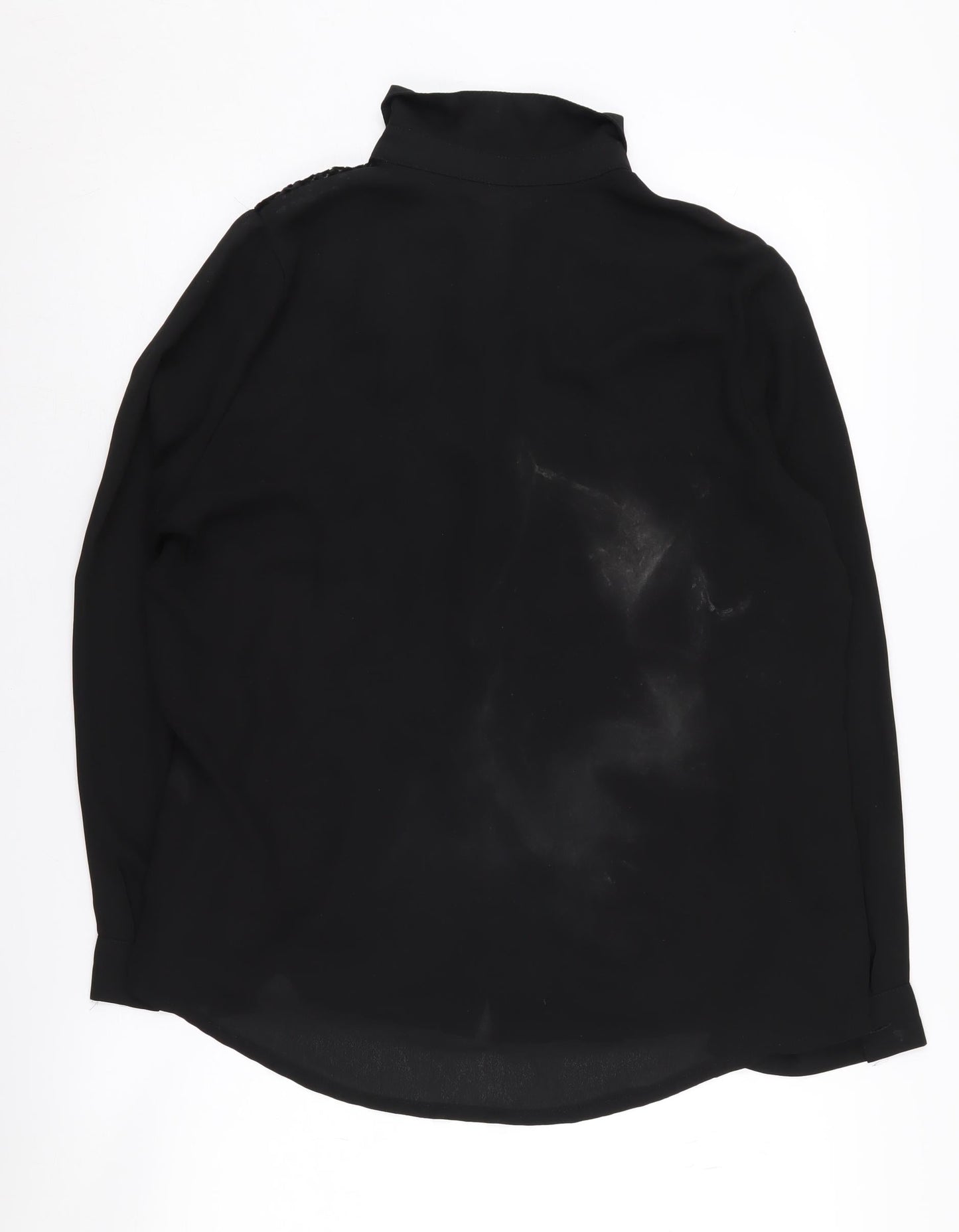 Boohoo Boutique Women’s Black Studded Collar Shirt