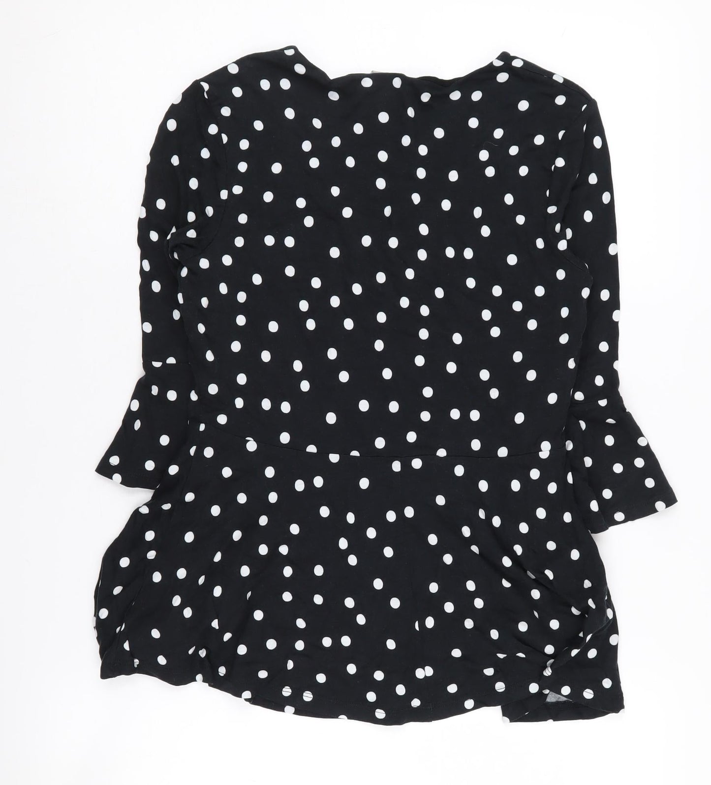 ASOS Women's Black Polka Dot V-Neck Top UK 8