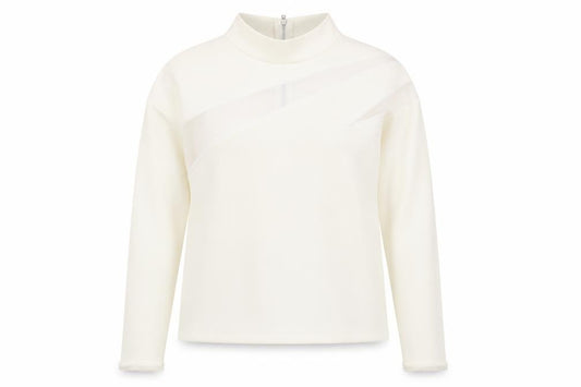 Zara Women's Ivory Mock Neck Sweatshirt Size 8