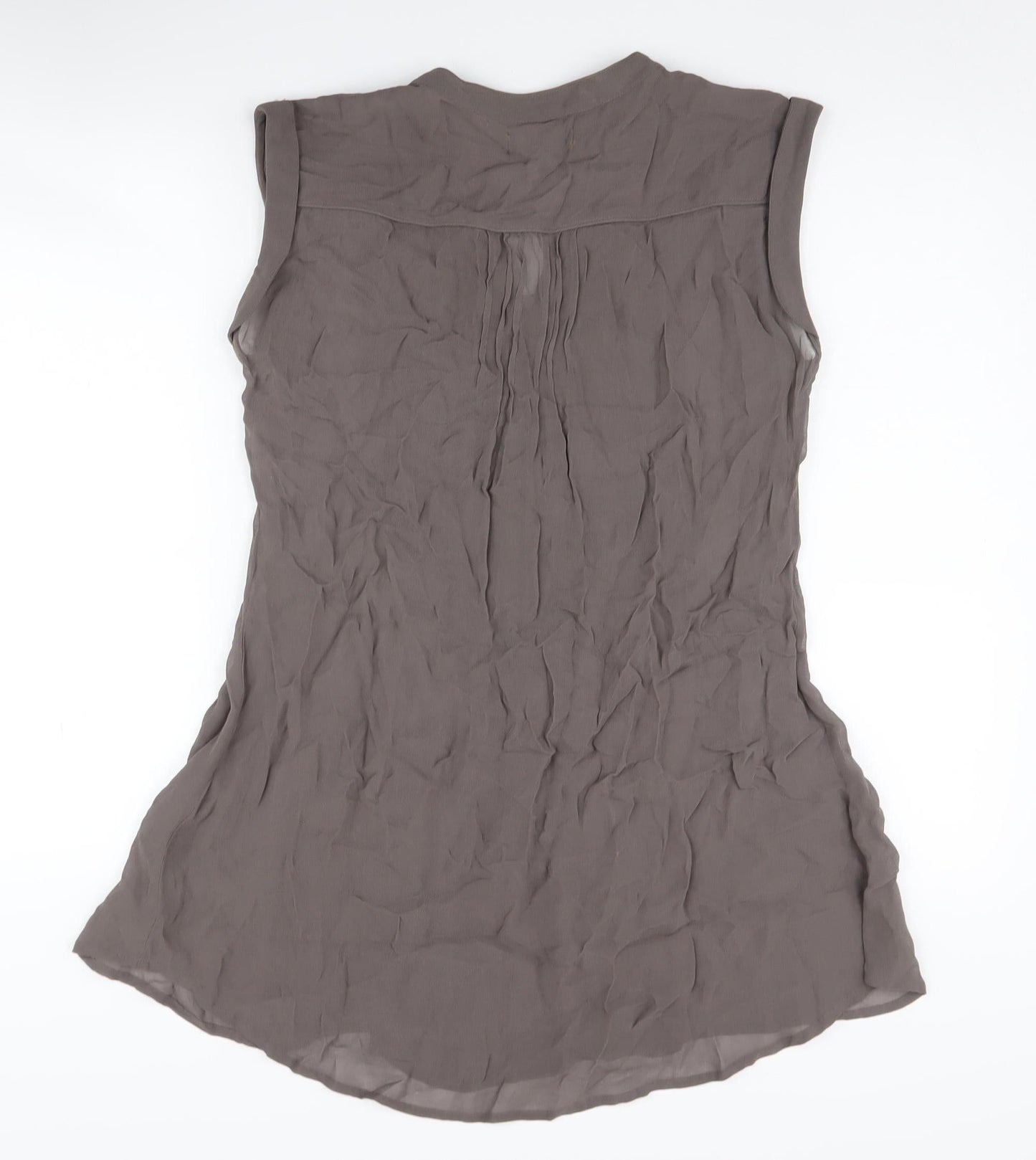 Mint Velvet Women's Grey Beaded Tunic Blouse Size 10