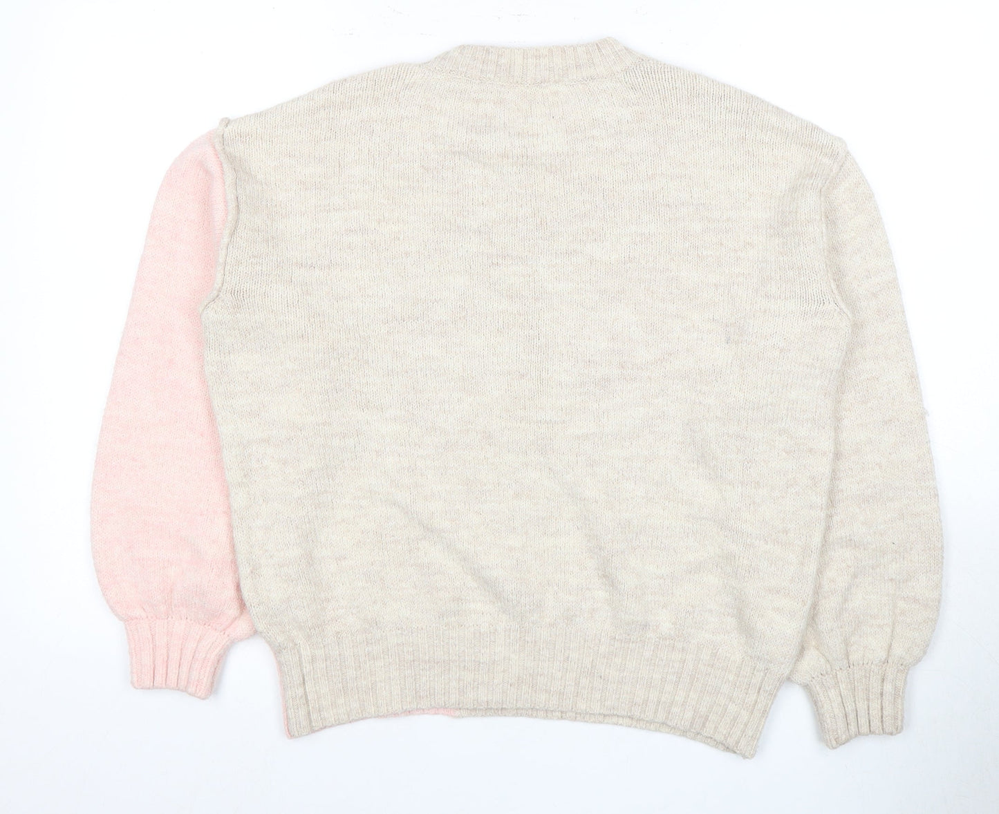 Next Women's Pink Sequin Star Pullover Jumper M