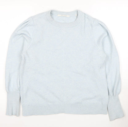 Additional front view of YAYA Women's Blue Crew Neck jumper -, size L