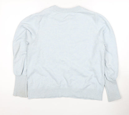 Back view of YAYA Women's Blue Crew Neck jumper -, size L
