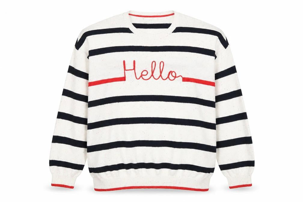 Next Women's White Striped Pullover Jumper Size 18