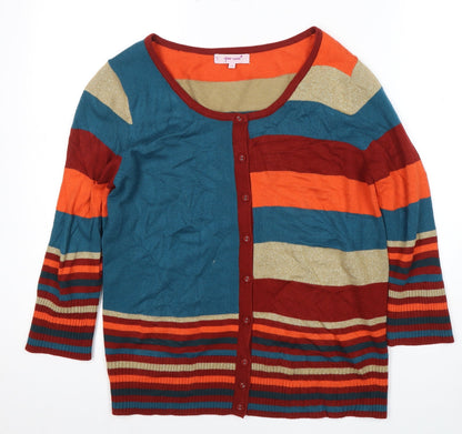Marks & Spencer Women's Multicoloured Striped Button-Up