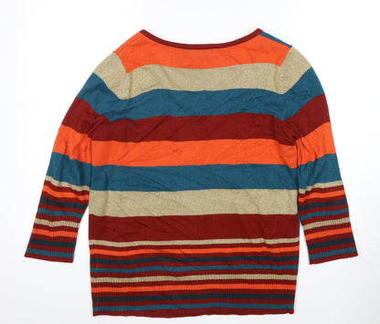 Marks & Spencer Women's Multicoloured Striped Button-Up